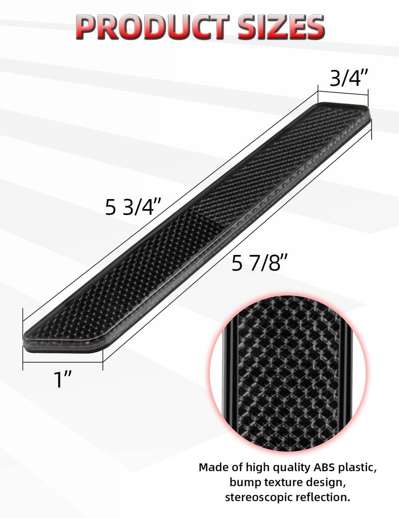 Amazicha Black Reflectors Hard Saddle Bag Latch Cover Reflectors Compatible for Harley Touring Street Glide Electra Glide Road Glide Road King 2014-2024 - Image 2